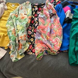 Floral and Solid Color Blouses Collection